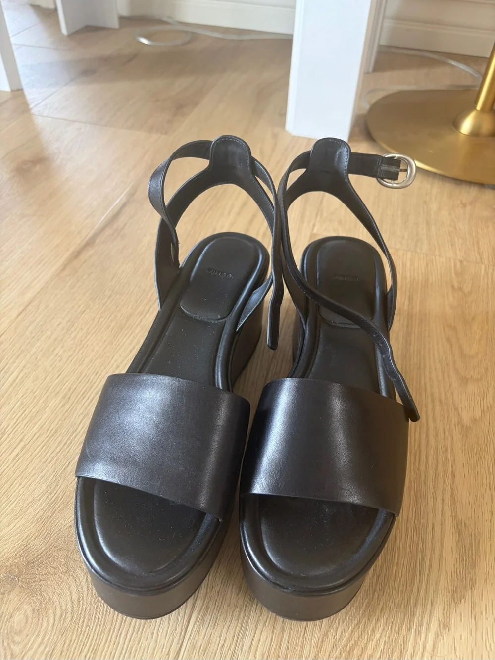 Vince Black Platform Strappy Sandals - Women